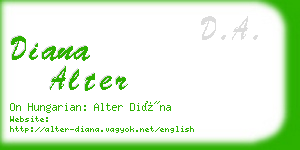 diana alter business card